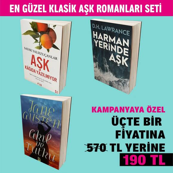 Aşk Romanları Seti - 3 Kitap