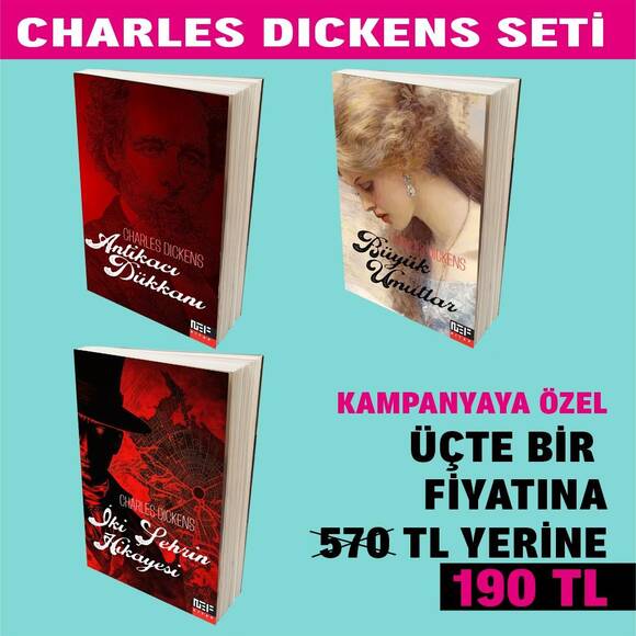 Charles Dickens Seti - 3 Kitap