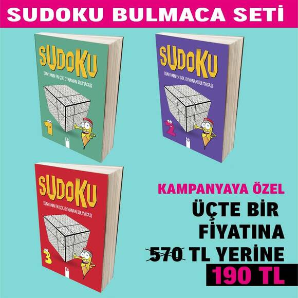 Sudoku Bulmaca Seti - 3 Kitap